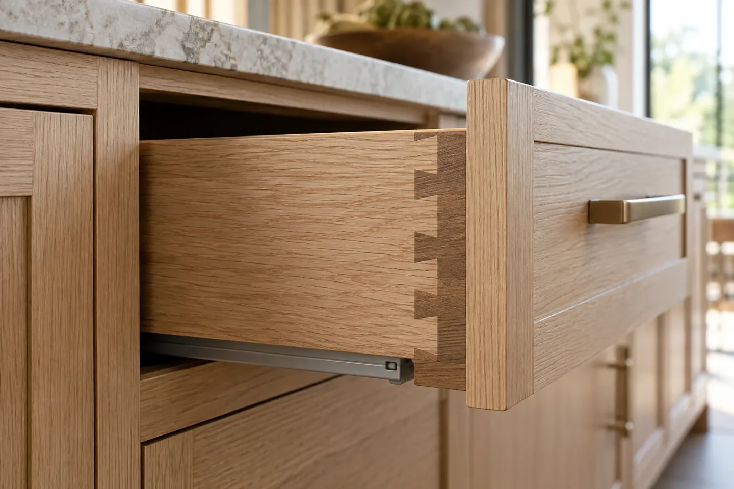 Walnut cutlery drawer
